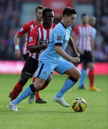 Samir Nasri of Manchester City - Barclays Premier League - Southampton vs Manchester City - St Mary s Stadium - Southampton - England - 30th November 2014 - Pic Robin Parker Sportimage EDITORIAL USE ONLY. No use with unauthorised audio, video, data, fixture lists, club league logos or live services. Online in-match use limited to 120 images, no video emulation. No use in betting, games or single club league player publications. TM3_1700