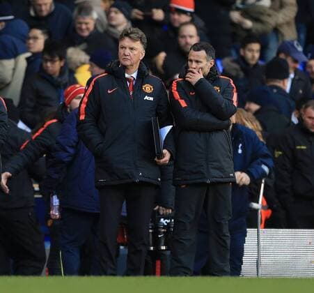 Manchester United ManU s Louis Van Gaal looks on Barclays Premier League - Tottenham Hotspur vs Manchester United - White Hart Lane - England - 28th December 2014 - Picture David Klein Sportimage EDITORIAL USE ONLY. No use with unauthorised audio, video, data, fixture lists, club league logos or live services. Online in-match use limited to 120 images, no video emulation. No use in betting, games or single club league player publications.