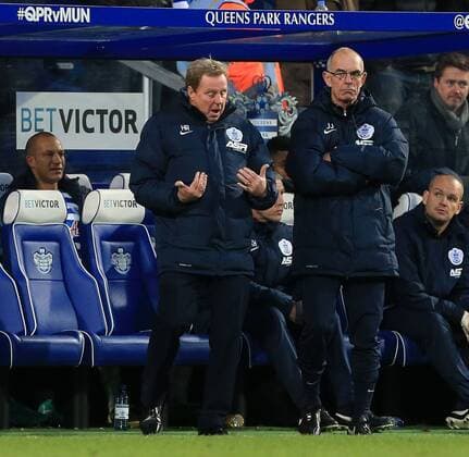QPR s Harry Redknapp looks on dejected Barclays Premier League - Queens Park Rangers vs Manchester United ManU - Loftus Road - England - 17th January 2015 - Picture David Klein Sportimage EDITORIAL USE ONLY. No use with unauthorised audio, video, data, fixture lists, club league logos or live services. Online in-match use limited to 120 images, no video emulation. No use in betting, games or single club league player publications.