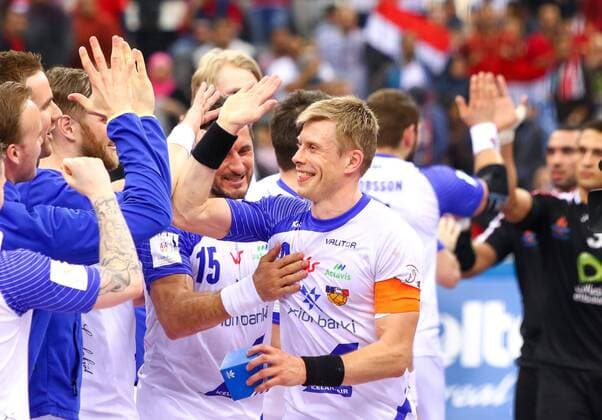 24.01.2015, Ali Bin Hamad Al Attiyah Arena, Doha, QAT, IHF, Handball Weltmeisterschaft der Herren, Gruppe C, Aegypten vs Island, im Bild Gudjon Valur Sigurdsson (ISL) during the IHF Handball World Championship WM Weltmeisterschaft group C match between Egypt and Iceland at the Ali Bin Hamad Al Attiyah Arena, Doha, Qatar on 2015 01 24. EX_PUC
