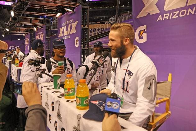 WR Julian Edelman (Patriots) - Super Bowl XLIX Media Day, US Airways Center, Phoenix