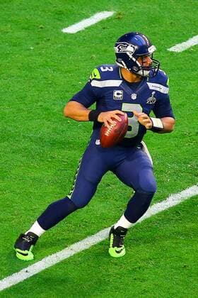 01 FEB 2015: Seattle Seahawks quarterback Russell Wilson (3) during the first quarter of Super Bowl XLIX being played at University of Phoenix Stadium. The New England Patriots defeat the Seattle Seahawks 28-24 in Super Bowl XLIX at University of Phoenix Stadium in Glendale Arizona. NFL American Football Herren USA FEB 01 Super Bowl XLIX - Patriots v Seahawks Icon020115273 EDITORIAL USE ONLY