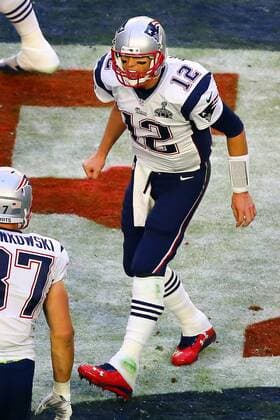 01 FEB 2015: New England Patriots quarterback Tom Brady (12) during the first quarter of Super Bowl XLIX being played at University of Phoenix Stadium. The New England Patriots defeat the Seattle Seahawks 28-24 in Super Bowl XLIX at University of Phoenix Stadium in Glendale Arizona. NFL American Football Herren USA FEB 01 Super Bowl XLIX - Patriots v Seahawks Icon020115320 EDITORIAL USE ONLY
