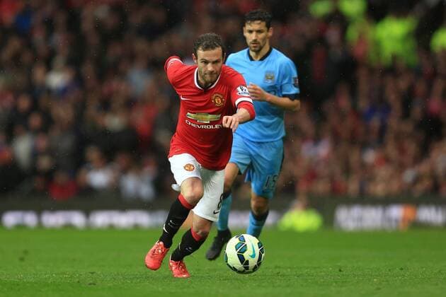 Juan Mata of Manchester United ManU - Manchester United vs. Manchester City - Barclay s Premier League - Old Trafford - Manchester - 12 04 2015 Pic Philip Oldham Sportimage EDITORIAL USE ONLY. No use with unauthorised audio, video, data, fixture lists, club league logos or live services. Online in-match use limited to 120 images, no video emulation. No use in betting, games or single club league player publications.
