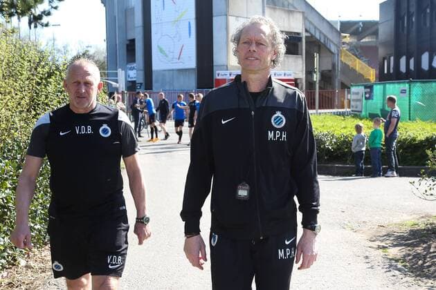 - BRUGGE, BELGIUM: Club s assistant coach Stan Van den Buijs and Club s head coach Michel Preud homme arrive for a training session of Club Brugge, in Brugge stadium, Wednesday 15 April 2015. Belgian first league soccer team Club Brugge will play tomorrow a first leg quarter final game of Uefa Europa League competition against Ukrainian soccer club Dnipro. BRUNOxFAHY x04604450x