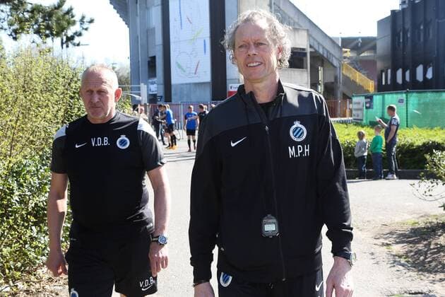 - BRUGGE, BELGIUM: Club s assistant coach Stan Van den Buijs and Club s head coach Michel Preud homme arrive for a training session of Club Brugge, in Brugge stadium, Wednesday 15 April 2015. Belgian first league soccer team Club Brugge will play tomorrow a first leg quarter final game of Uefa Europa League competition against Ukrainian soccer club Dnipro. BRUNOxFAHY x04604447x