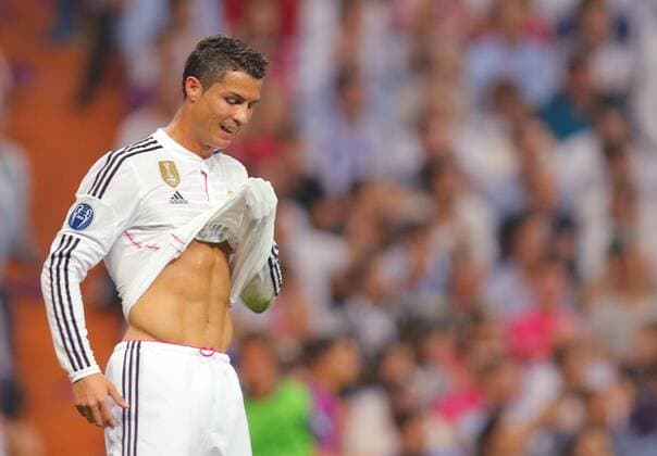 rm7 Cristiano RONALDO, Real Madrid 7 Emotionen, enttaeuscht, Enttaeuschung, Frust, frustriert, Trauer ,traurig, verzweifelt, Verzweiflung REAL MADRID - JUVENTUS TURIN Fussball UEFA Champions League, Halbfinale Rueckspiel, Madrid, 13.05.2015 CL Saison 2014 2015,