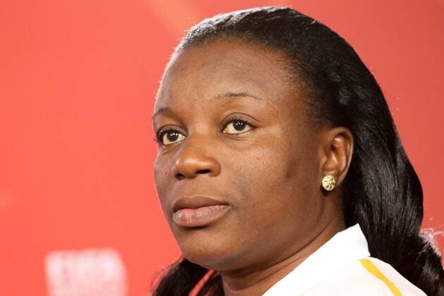 Clementine Toure (Trainerin, Coach, CIV), Porträt, Portrait, vor dem Spiel Elfenbeinküste (Ivory Coast, Cote d Ivoire) gegen Thailand, Fussball, FIFA Frauen-WM 2015, Pressekonferenz vor Elfenbeinküste gegen Thailand, xozx