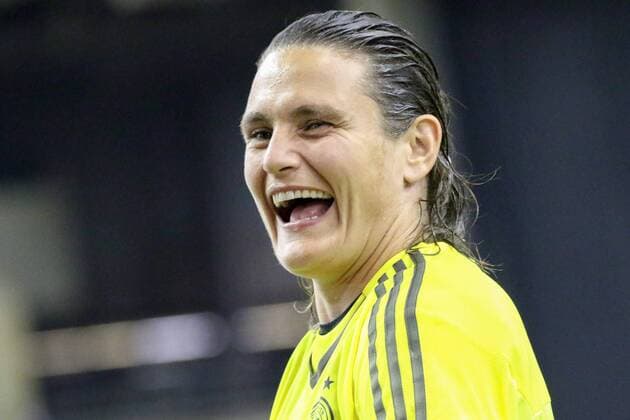Nadine Angerer (Torwart, Deutschland) Porträt, Portrait, freut sich über den Sieg, Freude, freundlich, fröhlich, strahlend, optimistisch, Fussball, FIFA Frauen-WM 2015, Deutschland - Frankreich, xozx