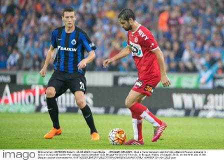 - BRUGGE, BELGIUM: Club s Hans Vanaken and Kortrijk s Benoit Poulain pictured in action during the Jupiler Pro League match between Club Brugge KV and KV Kortrijk, in Brugge, Friday 14 August 2015, on the 4rth day of the Belgian soccer championship. KURTxDESPLENTER x04680433x