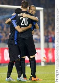 - BRUGGE, BELGIUM: Club s Hans Vanaken and Club s Rudy Ruud Vormer celebrate after scoring during the Jupiler Pro League match between Club Brugge KV and KV Kortrijk, in Brugge, Friday 14 August 2015, on the 4rth day of the Belgian soccer championship. KRISTOFxVANxACCOM x04680529x