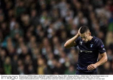 Aug. 19, 2015 - Glasgow, Skottland - 150819 Malmö FFs Nikola Djurjic deppar under fotbollsmatchen mellan Celtic och Malmö FF i kvalet till Champions League den 19 augusti 2015 i Glasgow..Foto: News - Aug. 19, 2015 - ZUMAb138