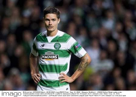 Aug. 19, 2015 - Glasgow, Skottland - 150819 Celtics Mikael Lustig under fotbollsmatchen mellan Celtic och Malmö FF i kvalet till Champions League den 19 augusti 2015 i Glasgow..Foto: News - Aug. 19, 2015 - ZUMAb138