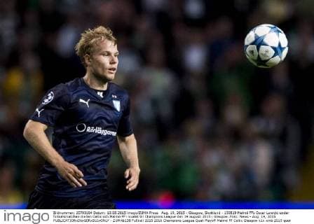 Aug. 19, 2015 - Glasgow, Skottland - 150819 Malmö FFs Oscar Lewicki under fotbollsmatchen mellan Celtic och Malmö FF i kvalet till Champions League den 19 augusti 2015 i Glasgow..Foto: News - Aug. 19, 2015 - ZUMAb138