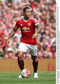 Memphis Depay of Manchester United ManU - Manchester United vs. Newcastle United - Barclay s Premier League - Old Trafford - Manchester - 22 08 2015 Pic Philip Oldham SportImage EDITORIAL USE ONLY. No use with unauthorised audio, video, data, fixture lists, club league logos or live services. Online in-match use limited to 120 images, no video emulation. No use in betting, games or single club league player publications.