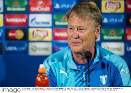 Aug. 24, 2015 - Malmö, Sverige - 150824 Malmö FFs tränare Age Hareide during press conference of Malmö FF for the Champions League Playoff match. - ZUMAb138