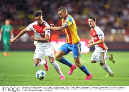 Rodrigo (val) - NABIL DIRAR (asm) - Champions League Quali, AS Monaco vs. Valencia CF - 25 08 2015 FEP Panoramic