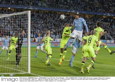 Malmö 150825 SPO Fotboll UEFA Champions League Champions Leagues play off Malmö FF - Celtic FC : Malmö 25 Felipe Carvalho nickar in 2-0 till Malmö FF - 4.04913940