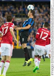 - BRUGGE, BELGIUM: Manchester s Daley Blind, Club s Tom De Sutter and Manchester s Chris Smalling fight for the ball during a soccer game between Belgian first league team Club Brugge KV and British club Manchester United ManU FC in Brugge, Wednesday 26 August 2015, the return game of the play-offs of the UEFA Champions League competition. Manchester United won the first leg 3-1. KURTxDESPLENTER x04687493x