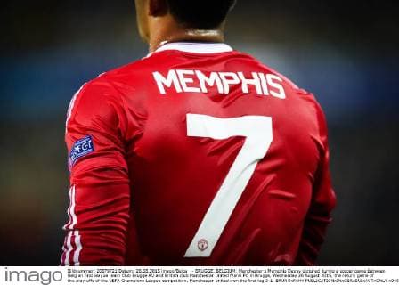 - BRUGGE, BELGIUM: Manchester s Memphis Depay pictured during a soccer game between Belgian first league team Club Brugge KV and British club Manchester United ManU FC in Brugge, Wednesday 26 August 2015, the return game of the play-offs of the UEFA Champions League competition. Manchester United won the first leg 3-1. BRUNOxFAHY x04687933x