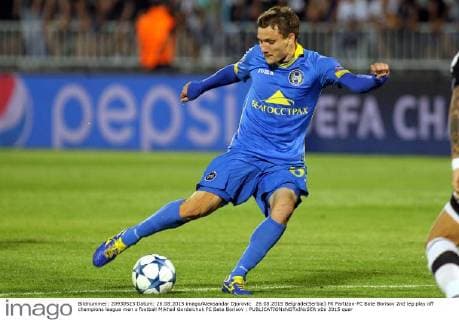 26.08.2015 Belgrade(Serbia) FK Partizan-FC Bate Borisov 2nd leg play off champions league men s football Mikhail Gordeichuk FC Bate Borisov :
