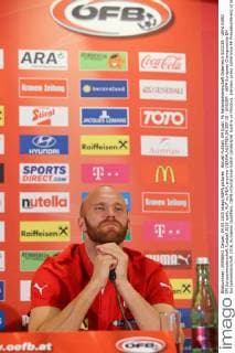 Aktuell Fußball, EM Quali, Pk Nationalmannschaft Österreich SOCCER - UEFA EURO EM Europameisterschaft Fussball 2016 quali, AUT vs MDA, preview VIENNA,AUSTRIA,04.SEP.15 - SOCCER - UEFA European Championship EM Europameisterschaft 2016, European Qualifiers, OEFB international match Länderspiel Austria vs Moldova, preview, press conference PK Pressekonferenz of team AUT. Image shows Robert Almer (AUT). GEPAxpictures xChristianxOrt