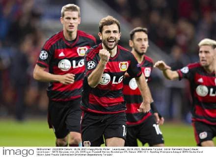 Leverkusen, 16.09.2015, BayArena Torjubel: Admir Mehmedi (Bayer) Bayer Leverkusen - BATE Baryssau mm