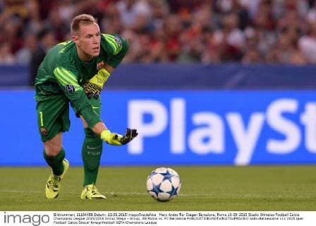 Marc Andre Ter Stegen Barcelona. Roma 16-09-2015 Stadio Olimpico Football Calcio Champions League 2015 2016 Group Stage - Group, AS Roma vs. FC Barcelona AntoxBaldassarre