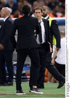 Rom, Italien - Fussball, Champions League, AS Rom vs. FC Barcelona: Rudi Garcia-Luis Enrique