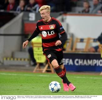 Championsleague: Bayer 04 Leverkusen - Bate Baryssau 16.09.2015. Julian Brandt (LEV) in Aktion. HM