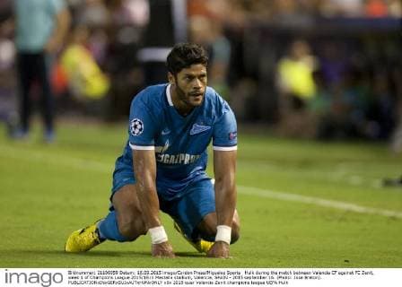Hulk during the match between Valencia CF against FC Zenit, week 1 of Champions League 2015 16 in Mestalla stadium, Valencia, SPAIN - 2015 september 16. (Photo: Jose Breton).