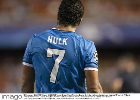 Hulk during the match between Valencia CF against FC Zenit, week 1 of Champions League 2015 16 in Mestalla stadium, Valencia, SPAIN - 2015 september 16. (Photo: Jose Breton).