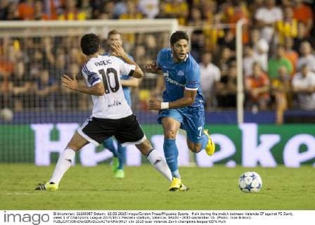 Hulk during the match between Valencia CF against FC Zenit, week 1 of Champions League 2015 16 in Mestalla stadium, Valencia, SPAIN - 2015 september 16. (Photo: Jose Breton).