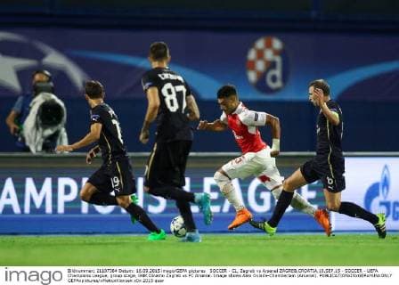 SOCCER - CL, Zagreb vs Arsenal ZAGREB,CROATIA,16.SEP.15 - SOCCER - UEFA Champions League, group stage, GNK Dinamo Zagreb vs FC Arsenal. Image shows Alex Oxlade-Chamberlain (Arsenal). GEPAxpictures xMaticxKlansek