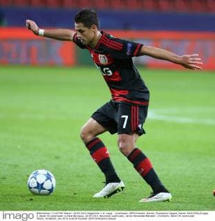 Leverkusen, UEFA Fussball, Herren, Champions League, Saison 2015 2016,Gruppe E, Bayer 04 Leverkusen vs Bate Baryssau, 16.09.2015, BayArena Leverkusen, Javier Hernandez Balcazar , Chicharito, Bayer 04 Leverkusen Aktion, Einzelbild,