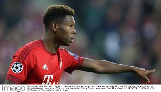 SOCCER - CL, Bayern vs Zagreb MUNICH,GERMANY,29.SEP.15 - SOCCER - UEFA Champions League, group stage, FC Bayern Muenchen vs GNK Dinamo Zagreb. Image shows David Alaba (Bayern). GEPAxpictures xThomasxBachun