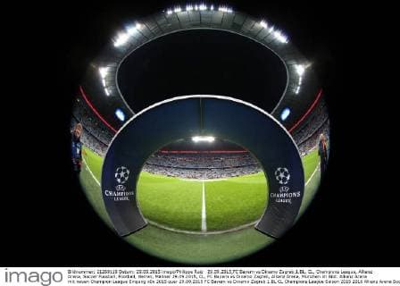 29.09.2015,FC Bayern vs Dinamo Zagreb,1.BL, CL, Champions League, Allianz Arena, Soccer Fussball, Football, Herren, Männer 29.09.2015, CL, FC Bayern vs Dinamo Zagreb, Allianz Arena, München im Bild: Allianz Arena mit neuen Champion League Eingang