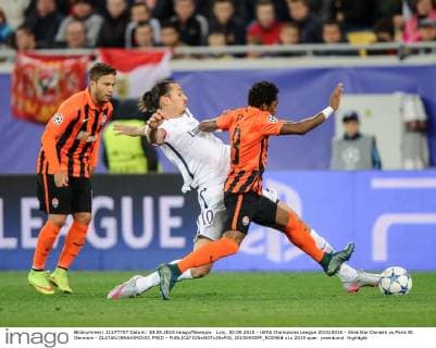 Lviv, 30.09.2015 - UEFA Champions League 2015 2016 - Shakhtar Donezk vs Paris St Germain - ZLATAN IBRAHIMOVIC FRED - 20150930PF_RO0964