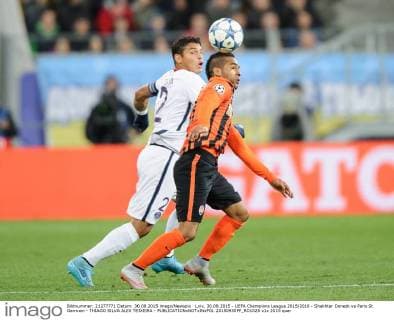 Lviv, 30.09.2015 - UEFA Champions League 2015 2016 - Shakhtar Donezk vs Paris St Germain - THIAGO SILVA ALEX TEIXEIRA - 20150930PF_RO1025