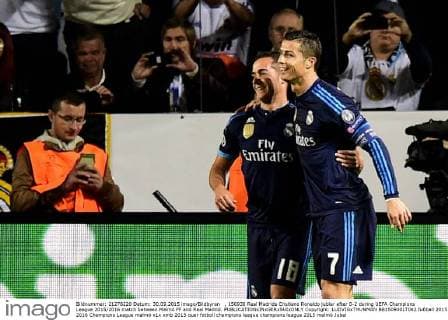 , 150930 Real Madrids Cristiano Ronaldo jublar efter 0-2 during UEFA Champions League 2015 2016 match between Malmö FF and Real Madrid. Copyright: LUDVIGxTHUNMAN BB150930LT042