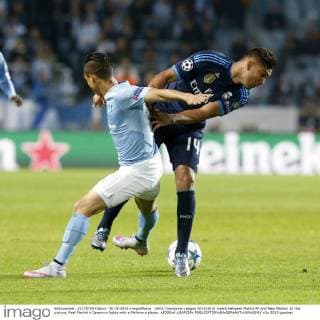 UEFA Champions League 2015 2016 match between Malmö FF and Real Madrid. In this picture, Real Madrid s Casemiro fights with a Malome s player. xJOSExA.xGARCIAx