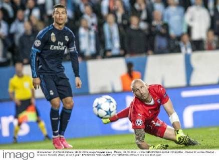 Malmö, 30.09.2015 - UEFA CHAMPIONS LEAGUE 2015 2016 - Malmö FF vs Real Madrid - Cristiano Ronaldo (Real) second goal - KP0520002