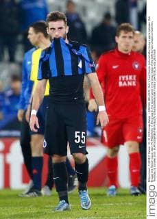 - BRUGGE, BELGIUM: Club s Tuur Dierckx pictured after losing a game between Club Brugge and Danish soccer team FC Midtjylland, in the gruop D, the second game in the group stage of the Uefa Europa League competition, Thursday 01 October 2015. KURTxDESPLENTER x04712523x