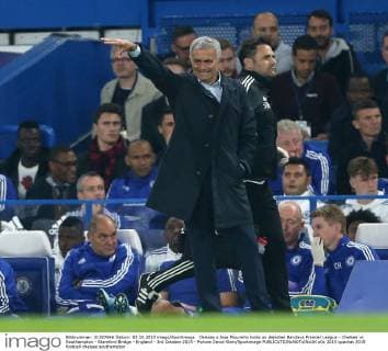 Chelsea s Jose Mourinho looks on dejected Barclays Premier League - Chelsea vs Southampton - Stamford Bridge - England - 3rd October 2015 - Picture David Klein Sportimage EDITORIAL USE ONLY. No use with unauthorised audio, video, data, fixture lists, club league logos or live services. Online in-match use limited to 120 images, no video emulation. No use in betting, games or single club league player publications.