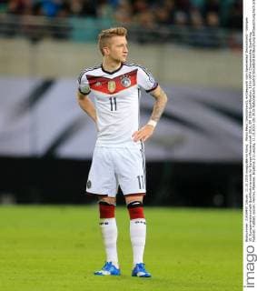 Marco Reus (Deutschland), enttaeuscht vom Spielverlauf Deutschland - Georgien 15. Europameisterschaft-Qualifikationsrunde für Europa-Meisterschaft 2016, EM 2016-Qualifikation, 15 th UEFA Championship Qualifying, Fussball, Fußball, soccer, Herren, Maenner, Ergebnis 2:1 Leipzig, 11.10.2015
