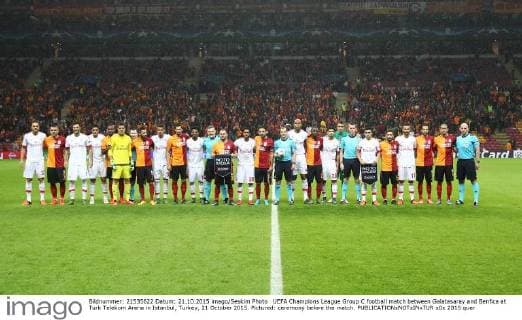 UEFA Champions League Group C football match between Galatasaray and Benfica at Turk Telekom Arena in Istanbul, Turkey, 21 October 2015. Pictured: ceremony before the match.