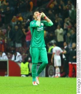 UEFA Champions League Group C football match between Galatasaray and Benfica at Turk Telekom Arena in Istanbul, Turkey, 21 October 2015. Final Score: Galatasaray 2 - Benfica 1 Pictured: Goalkeeper Fernando Muslera of Galatasaray.