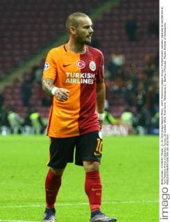 UEFA Champions League Group C football match between Galatasaray and Benfica at Turk Telekom Arena in Istanbul, Turkey, 21 October 2015. Final Score: Galatasaray 2 - Benfica 1 Pictured: Wesley Sneijder of Galatasaray.