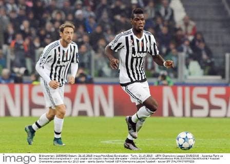Turin, 21.10.2015 - UEFA Champions League 2015 2016 - Juventus Turin vs Borussia Mönchengladbach - paul pogba con claudio marchisio alle spalle - xHOCHxZWEIx xItalyxPhotoxPressx