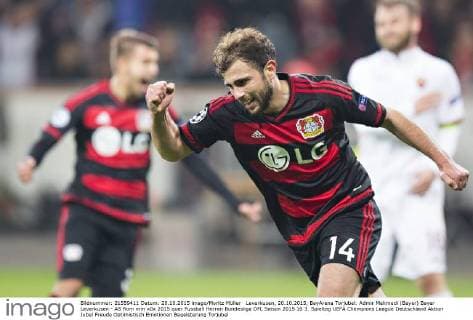 Leverkusen, 20.10.2015, BayArena Torjubel: Admir Mehmedi (Bayer) Bayer Leverkusen - AS Rom mm